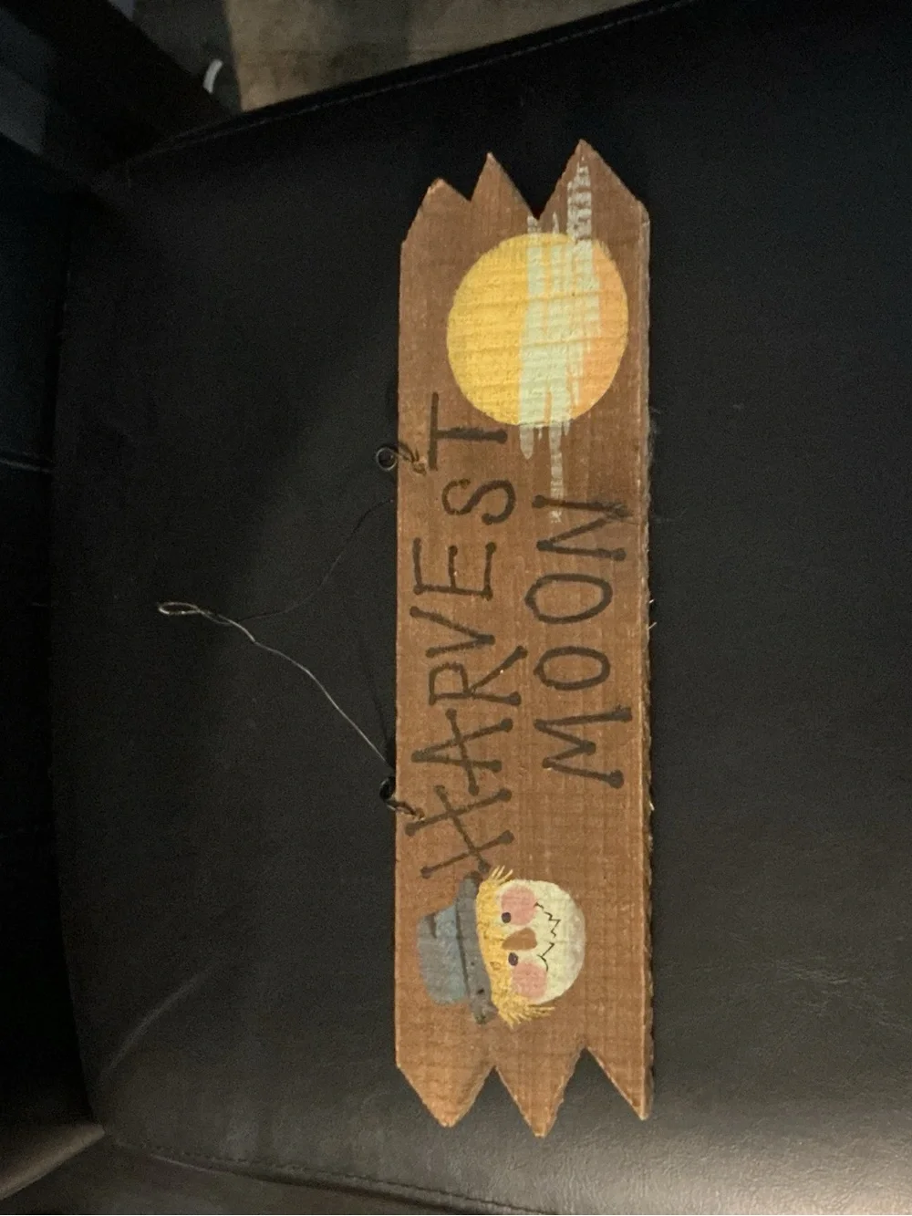 Harvest Moon Rustic Wood Wall Decor - Brown & Yellow